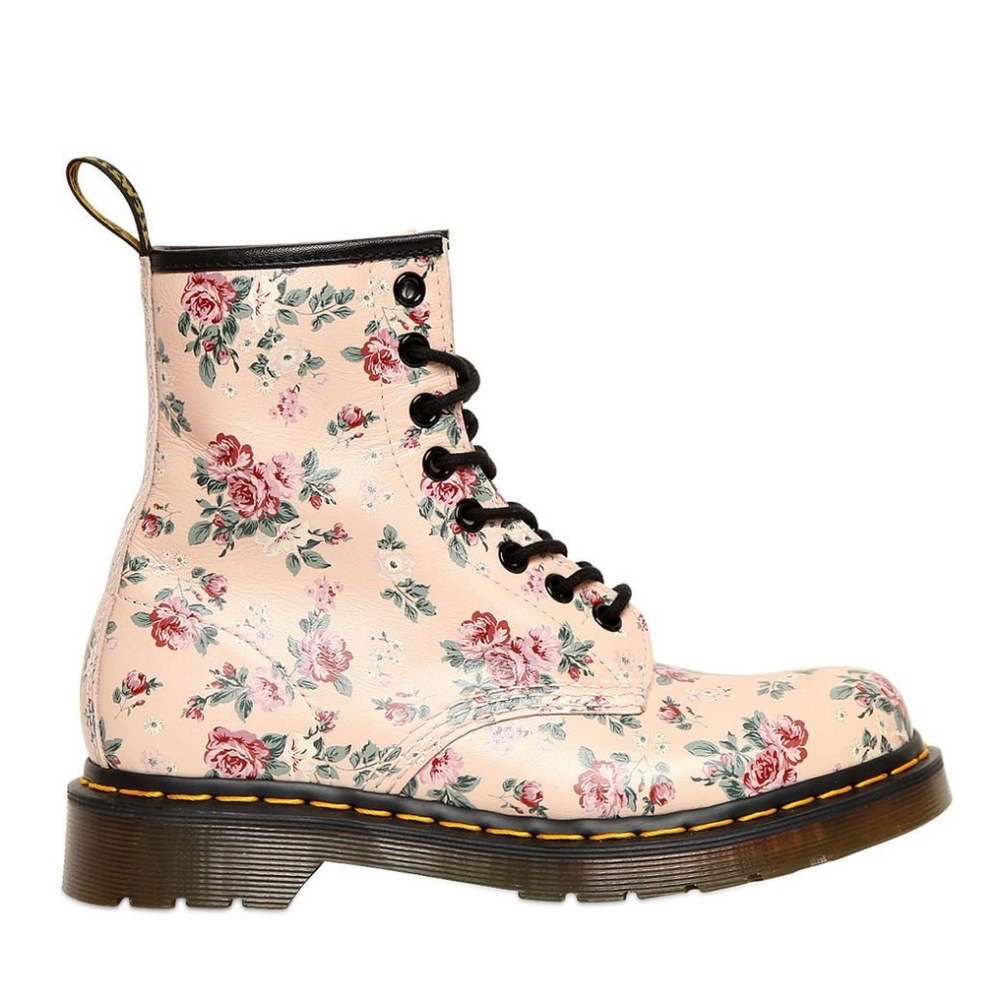 Soft leather floral Dr Martens